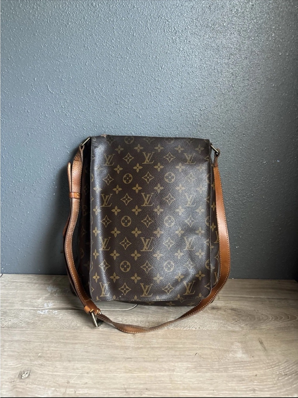 Authentic LOUIS VUITTON Musette Salsa GM Monogram Shoulder Bag Purse